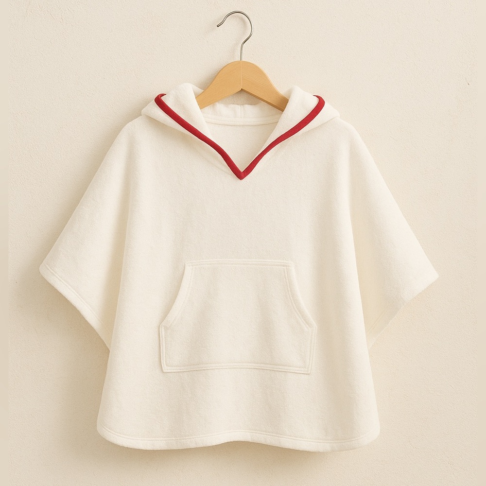 Burt's Bees Kids White Hooded Towel Swim Coverup | Organic Cotton